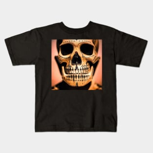 A skull with painted ornaments Kids T-Shirt